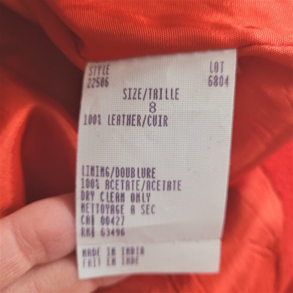 Vintage Bagatelle suede red dress with gold zippers. - Picture 15 of 15